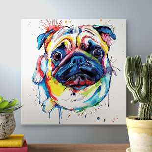 VIV + RAE Pug II by Weekday Best - Wrapped Canvas Painting