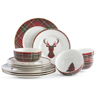 222 FIFTH Wexford 12 Piece Dinnerware Set, Service for 4
