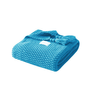 KINDRED HOME Tassled Textured Knit Throw
