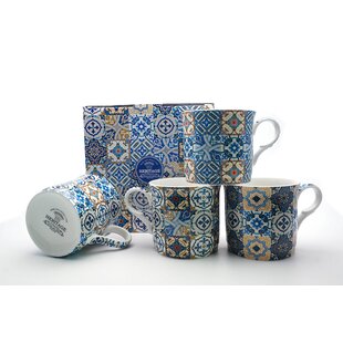 HERITAGE Azulejo 4 Piece Bone China Mug Set