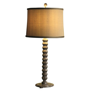 BELLO TREASURE Taupe Gray Marble Table Lamp