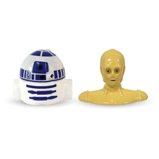 VANDOR LLC Star Wars R2-D2 & C-3Po Sculpted Ceramic Salt & Pepper Set