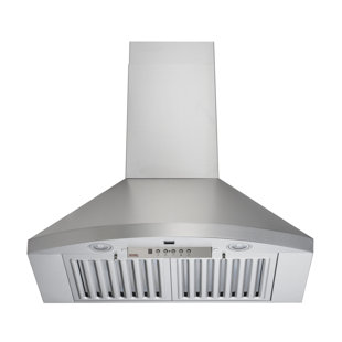 Kobe Range Hoods 30" Stainless Steel 800 CFM Ducted (Vented) Wall Range Hood with Baffle Filter