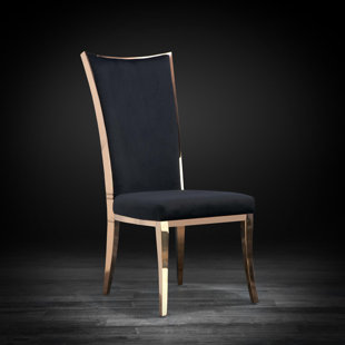 RMG FINE IMPORTS Massimo Velvet Solid Back Side Chair