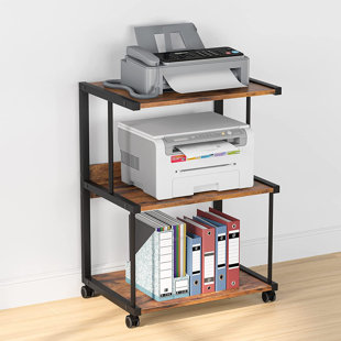 XDYZ 3 Tier Printer Stand Rolling Printer Cart with Storage for Home Office