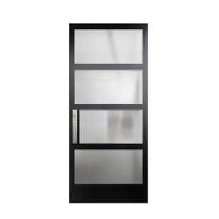 KNOCKETY Narrow Profile Fiberglass Prehung Front Entry Door