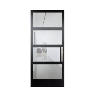KNOCKETY Narrow Profile Glass Fiberglass Front Entry Doors