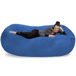 SOFA SACK Bean Bag Sofa Lounger - Plush 7 Ft Bean Bag Sofas with Super Soft Microsuede Cover - XXL Memory Foam Stuffed Lounger Chairs for Kids, Adults, Couples - Jumbo Bean Bag Chair Furniture In Multiple Colors