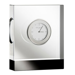BELLEEK HOME Modern & Contemporary Analog Crystal Quartz Tabletop Clock in Black; White