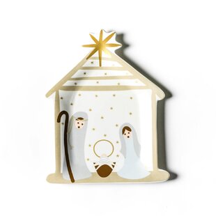 COTON COLORS Nativity Shaped Platter