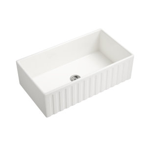 HBEZON Drop-In Single Bowl Ceramic Kitchen Sink