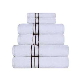 LATITUDE RUN® Josann 800 GSM 6 Piece 100% Turkish Cotton Towel Set