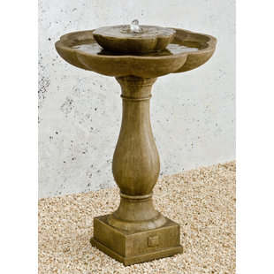 CAMPANIA INTERNATIONAL Flores Hand Crafted Weather Resistant Floor Fountain