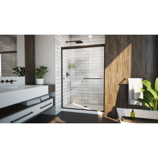 ARIZONA SHOWER DOOR Leser 46" W x 70" H Bypass Semi-Frameless Shower Door