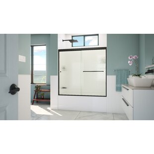 ARIZONA SHOWER DOOR Leter 56" W x 57" H Bypass Semi-Frameless Tub Door