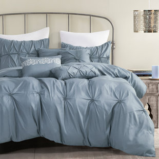 HOMECHOICE INTERNATIONAL GROUP Size Blue Microfiber 7 Piece Comforter Set