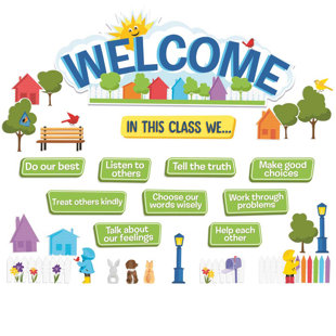 EUREKA CLASSROOM A Teachable Town In This Class Welcome Set Bulletin Board Set