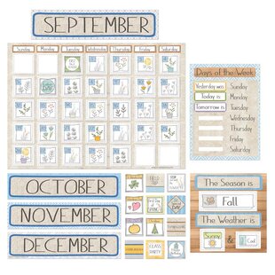 EUREKA CLASSROOM A Close-Knit Class Calendar Set Bulletin Board Set