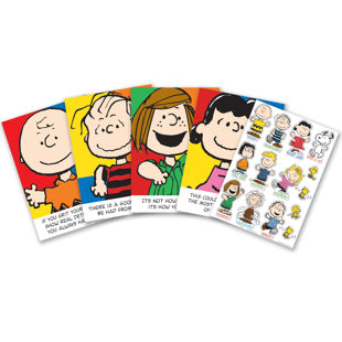 EUREKA® Peanuts Characters & Motivational Phrases Bulletin Board Set