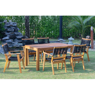 PANAMA JACK OUTDOOR Laguna Rectangular 6 - Person Outdoor Dining Set