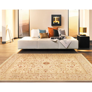 PASARGAD One-of-a-Kind 9'3" X 12'2" New Age Wool Area Rug in Ivory