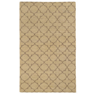 TOMMY BAHAMA HOME Maddox Geometric Hand-Knotted Wool Beige/Stone Area Rug