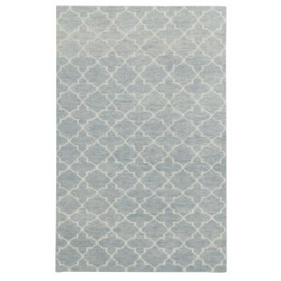 TOMMY BAHAMA HOME Maddox Handmade Hand-Knotted Wool Blue/Beige Rug