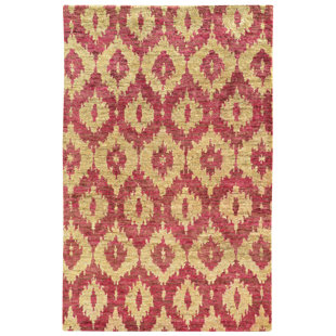TOMMY BAHAMA HOME Handmade Hand-Knotted Jute/Sisal Beige/Pink Rug