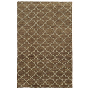 TOMMY BAHAMA HOME Maddox Geometric Hand-Knotted Wool Brown/Beige Area Rug
