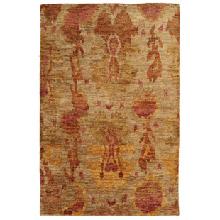 TOMMY BAHAMA HOME Ansley Handmade Hand-Knotted Beige/Orange/Brown Rug