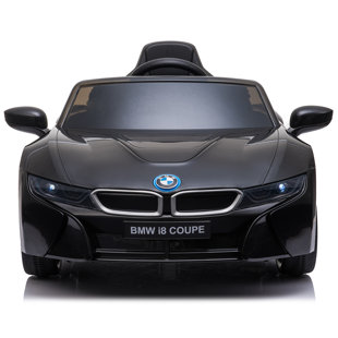 TOBBI_TOYS Licensed Bmw I8 Coupe Kids Electric Ride On Car With Parental Remote Control, Mp3, Fm Radio, Led Lights, Openable Doors, Black