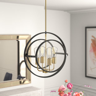 MERCER41 4 - Light Dimmable Globe Chandelier