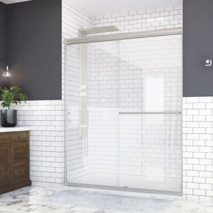HOLCAM Distinctive 57" W x 74" H Bypass Frameless Shower Door