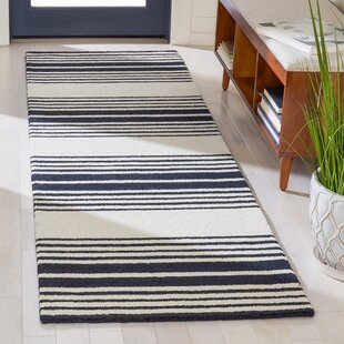 BREAKWATER BAY Hanchett Wool Striped Rug