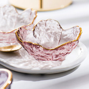 ROSDORF PARK (1/2 PCS)Fancy Glass Dishes Bowl Set, Mini Side Seasoning Dish, Sushi Soy Sauce Dipping Condiment Dishes, Appetizer Plate Snack Serving Dish, Glass Small Dining Dinnerware For Kitchen Home