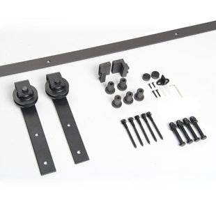 ATT Carbon Steel Sliding Standard Double Barn Door Hardware Kit