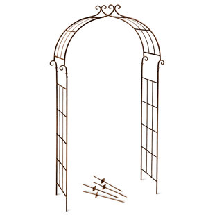 DEER PARK IRONWORKS 43'' W x 15'' D Metal Arbor in Brown