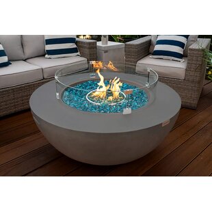 AKOYA OUTDOOR ESSENTIALS 15.5'' H x 42'' W Concrete Propane Outdoor Fire Pit Table