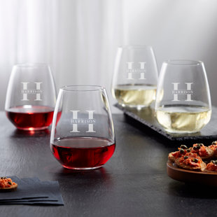 PERSONALIZATION MALL Luigi Bormioli® Lavish Last Name Engraved 23.25oz. All Purpose Wine Glass
