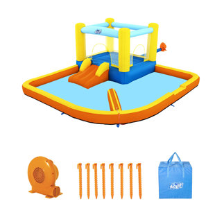 Bestway H2OGO Beach Bounce Kids Inflatable Outdoor Water Park with Air Blower