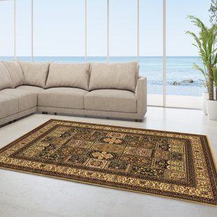 LINON RUGS Persian Treasures Performance Brown Rug