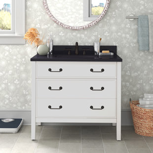 THREE POSTS™ Alexandrea 37'' Free Standing Single Bathroom Vanity with Top