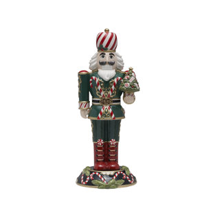 FITZ AND FLOYD Fitz & Floyd Nutcracker Sugarplum King with Tree, 17 Inch, Multicolor
