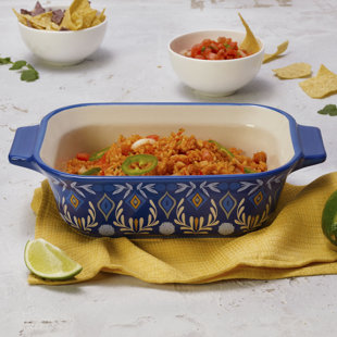 Fitz and Floyd Madeline 11.5-Inch Stoneware Rectangular Baker