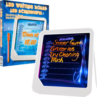 TRADEMARK HOME COLLECTION LED Writing Menu Message Tabletop Dry Erase Board