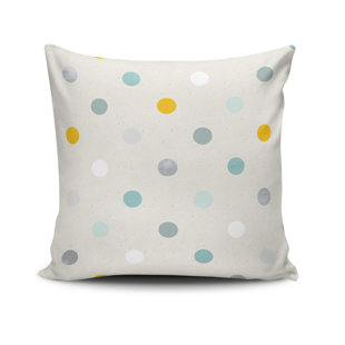ASIR GROUP INC Polka Dots Cotton / Polyester Blend Pillow Cover