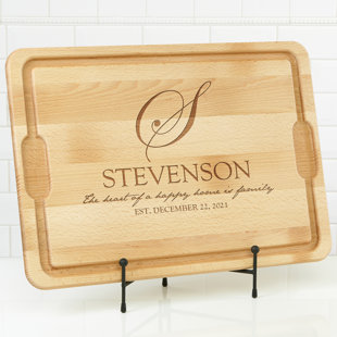 PERSONALIZATION MALL Heart of Our Home Personalized Maple Cutting Board