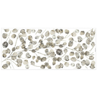 WALLHOGS Silver Dollar Branch Wall Decal