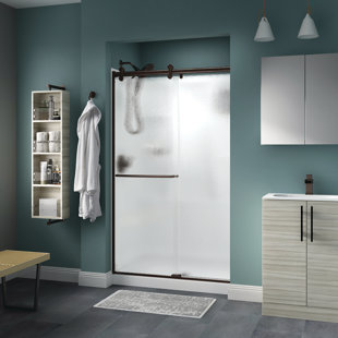 DELTA 43.3" - 47.4" W x 70.27" H Double Sliding Semi-Frameless Shower Door