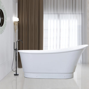 VANITY ART 67" L x 31" W Freestanding Soaking Bathtub